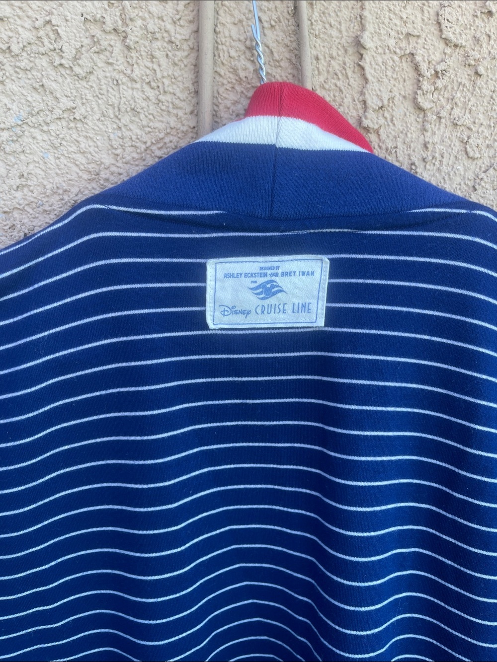 Disney Cruise Kine Navy Striped Open Cardigan Minnie Mouse Red & White Trim - Picture 5 of 8